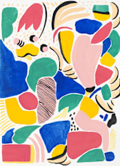 "Primario" - Wall Mural in White by FERNANDA MARTINEZ - Full Size