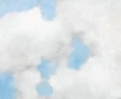 "Cumulus" - Wall Mural in White by Lynne Millar - Full Size