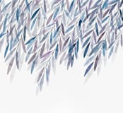 "Dreaming of Leaves" - Wall Mural in White by Priscilla Lee - Full Size