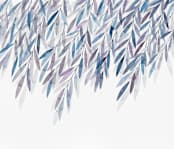 "Dreaming of Leaves" - Wall Mural in White by Priscilla Lee - Full Size