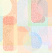 "Scandinavian Modern Revisit" - Wall Mural in Pastel Tangerine by Lisa Sundin - Full Size