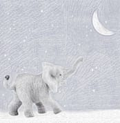 "Moon Balloon Too" - Wall Mural in Blue moon by Maja Cunningham - Full Size