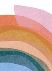"paper rainbow" - Wall Mural in Rainbow by Carrie Moradi - Full Size
