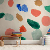 "A Painter's Reverie" - Wall Mural in White by Nicole Cicak - In a Room