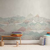 "Abstract View" - Wall Mural in Pint by Monika Torun - In a Room