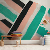 "Togetherness" - Wall Mural in White by Christina Flowers - In a Room
