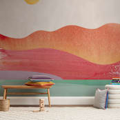 "Looking Far West" - Wall Mural in White by sue prue - In a Room