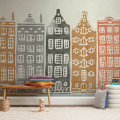"On the Canal" - Wall Mural in Neutral by Griffinbell Paper Co. - In a Room
