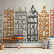 "On the Canal" - Wall Mural in Neutral by Griffinbell Paper Co. - In a Room