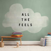 "all the feels" - Wall Mural in White by Lindsay Stetson Thompson - In a Room