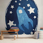 "To the stars and beyond" - Wall Mural in White by raven erebus - In a Room