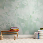 "wispy" - Wall Mural in White by Karen Kaul - In a Room