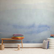 "Dream Big" - Wall Mural in Blue by Kate Ahn - In a Room