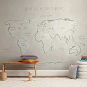 "Together" - Wall Mural in White by Krissy Bengtson - In a Room