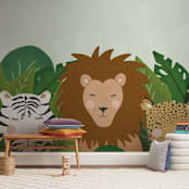 "Be wild" - Wall Mural in Green by Juliana Zimmermann - In a Room