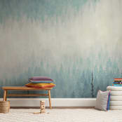 "Rush" - Wall Mural in White by Emily Magone - In a Room
