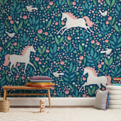 "Magical Garden" - Wall Mural in White by Brandy Folse - In a Room