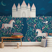 "Enchanted" - Wall Mural in White by Brandy Folse - In a Room