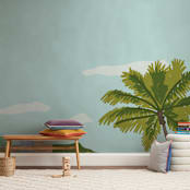 "Take Me To The Sea" - Wall Mural in White by Alexa Zurcher - In a Room
