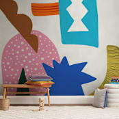 "Tantrum" - Wall Mural in Electric Blue by Nathalie Chikhi - In a Room