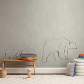 "Polar Bears" - Wall Mural in White by Coit Creative - In a Room