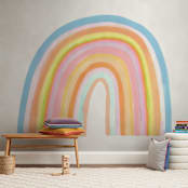 "Sherbet Skies" - Wall Mural in White by Rebecca Daublin - In a Room