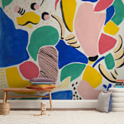 "Primario" - Wall Mural in White by FERNANDA MARTINEZ - In a Room