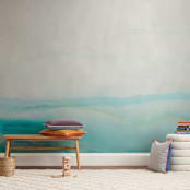 "Seafront" - Wall Mural in White by Itsy Belle Studio - In a Room