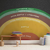 "The Earth" - Wall Mural in Magma by Erica Krystek - In a Room