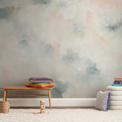 "Wild Dreams - Landscape" - Wall Mural in White by Nicoletta Savod - In a Room