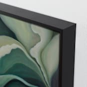 "Botanica 2" - Art Print in Blue-green Blossom by Lenay Hughes - Frame Close-up