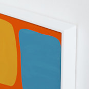 "Echo in Color" - Art Print in Mod Orange by Beth Vassalo - Frame Close-up
