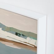 "Slate Gray Seascape" - Art Print in Slate Gray Blue by Caryn Owen - Frame Close-up