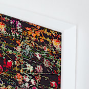 "Painted midnight garden" - Art Print in Crimson by Teo - Frame Close-up