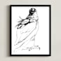 "Topeka Golden Eagle" - Art Print in solid black by Tracy Ann - Framed