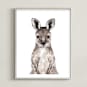 "Baby Kangaroo" - Art Print in hazelnut by Cass Loh - Framed