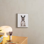 "Baby Kangaroo" - Art Print in hazelnut by Cass Loh - In a Room