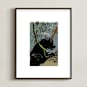 "Two Black Labs" - Art Print in Dusk by Pat Jennings - Framed
