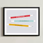 "Studious" - Personalized Art Print in Teachers Apple by Carolyn MacLaren - Framed