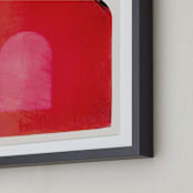 "Taking Shape" - Art Print in Apple by Kamala Nahas - Frame Close-up