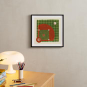"Dinger 2 Diamond in the Rough" - Art Print in Clay by Kamala Nahas - In a Room