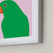 "Hey, You Looking At Me? I" - Art Print in Vibrant Tones by IGGI - Frame Close-up