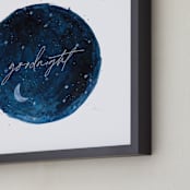 "Constellations" - Art Print in indigo by Krissy Bengtson - Frame Close-up
