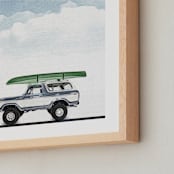 "Wild river" - Art Print in Denim by Maja Cunningham - Frame Close-up