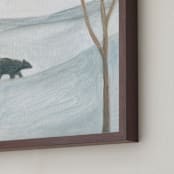 "Bear in Winter" - Art Print in Gray by Sarah Holden - Frame Close-up