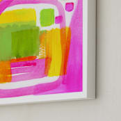 "Palm Beach Martini" - Art Print in Hot Pink by Alex Isaacs Designs - Frame Close-up