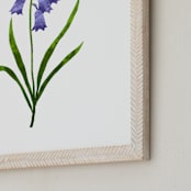 "Bluebells Flowers" - Art Print in Lavender Blue by Alf and Auguri - Frame Close-up