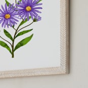 "Aster Flowers" - Art Print in Lavender by Alf and Auguri - Frame Close-up