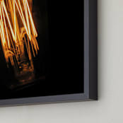 "Bulb 3" - Art Print in Hot Orange by Jonathan Brooks - Frame Close-up