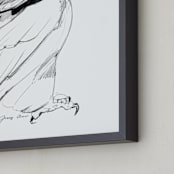 "Topeka Golden Eagle" - Art Print in solid black by Tracy Ann - Frame Close-up